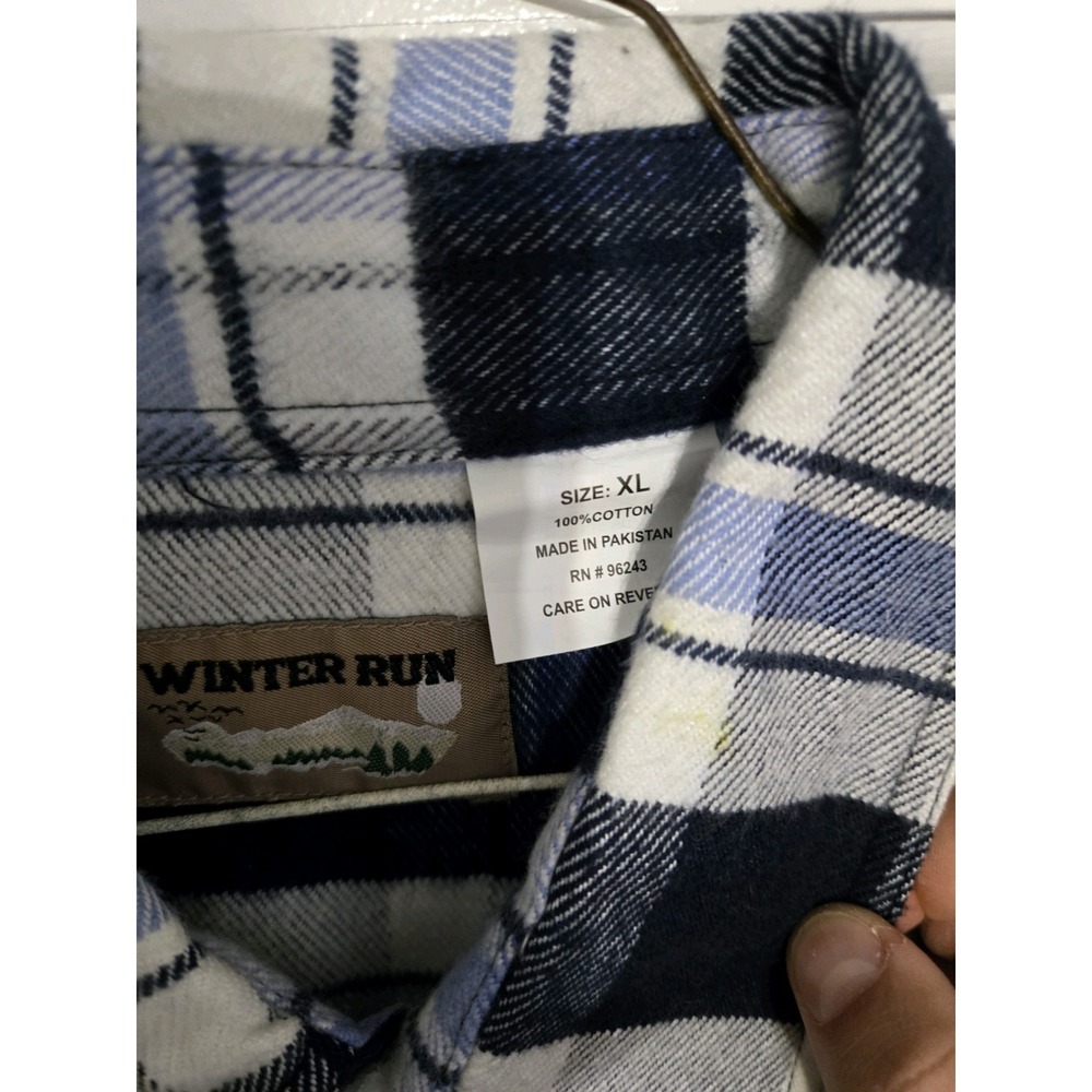Winter Run extra heavy weight flannel button up shirt Mens XL NWT W20 - Picture 2 of 3